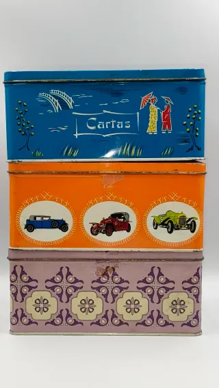 Lotto di 3 Scatole Metalliche COLA CAO Vintage