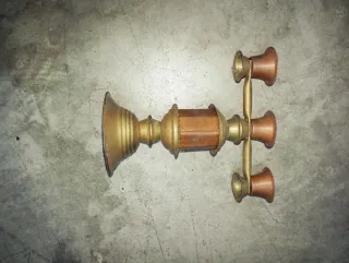 Porta candele rame e ottone