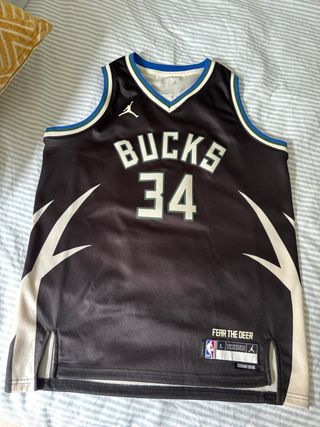 Camiseta NBA Bucks 34 Jordan