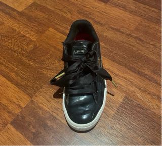 Zapatillas Puma Niña Negras y Doradas