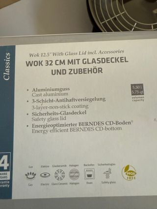 Berndes Vario Click Wok 32cm con Coperchio