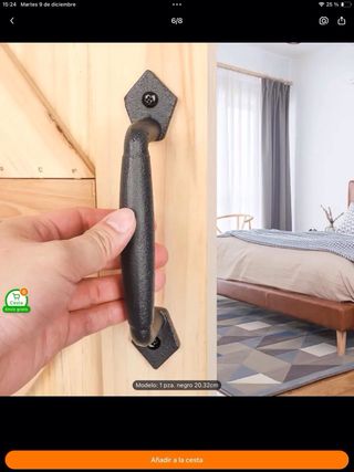 Manija Puerta Corredera Hierro Estilo Granero