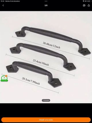 Manija Puerta Corredera Hierro Estilo Granero