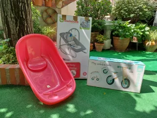Hamaca, Bici sin pedales y bañera bebé