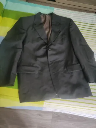 Chaqueta de traje gris hombre, usado solo una vez