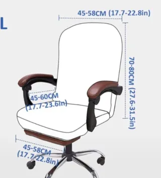 2 coprisedie Ufficio/Computer Nero