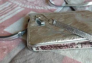 Borsetta Pinko Argento Occhielli