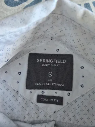 Camisa Springfield Talla S Micro Estampado