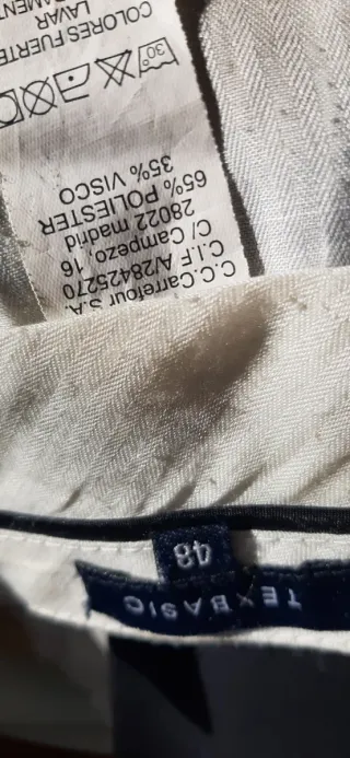 Lote 2 Pantalones Caballero T. 48 Azul y Negro