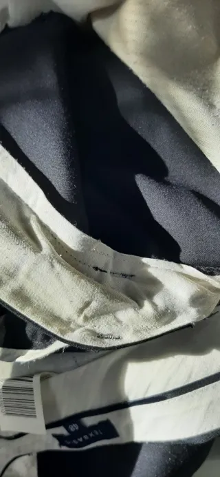 Lote 2 Pantalones Caballero T. 48 Azul y Negro