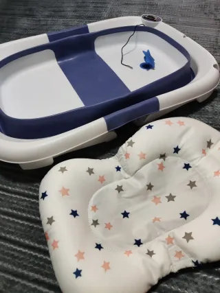 Bañera Plegable Bebé con Termómetro y cojín
