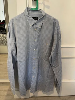 Camisa Easy Wear cuadros azul Talla M