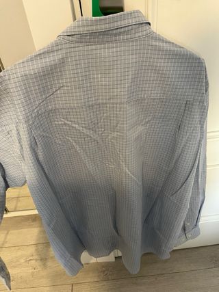 Camisa Easy Wear cuadros azul Talla M