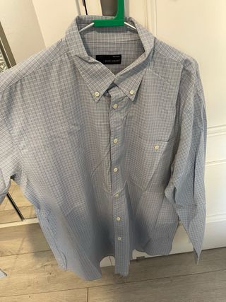 Camisa Easy Wear cuadros azul Talla M