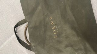 Maletín Loewe Piel Ante Marrón y Amarillo