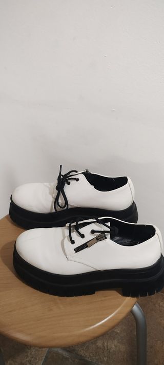 Zapatos blancos plataforma talla 38
