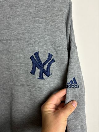 Sudadera Adidas Yankees Vintage Y2K Gris