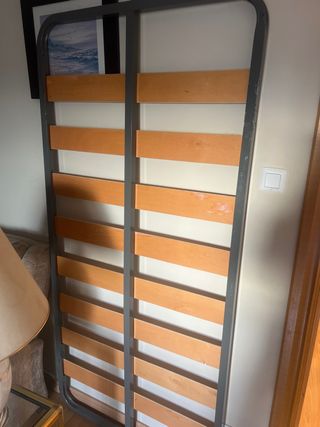 Somier metálico con lamas de madera