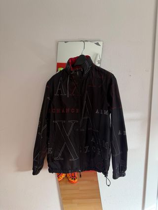 Cortavientos Armani Exchange Reversible Negro/Rojo