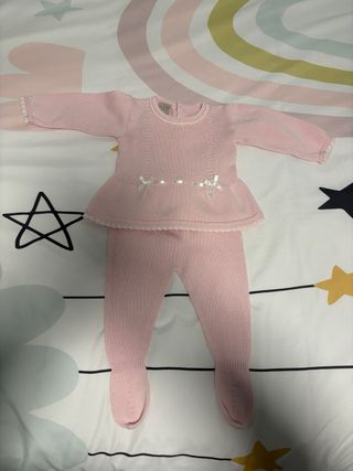 Conjunto bebé Paz Rodriguez rosa