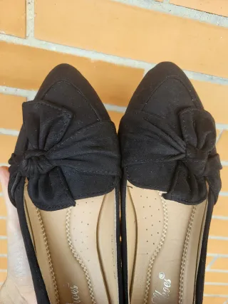 Bailarinas ante lazo negro talla 38