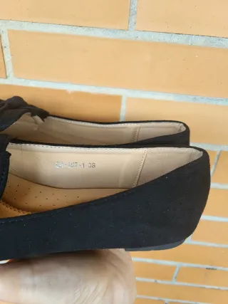 Bailarinas ante lazo negro talla 38