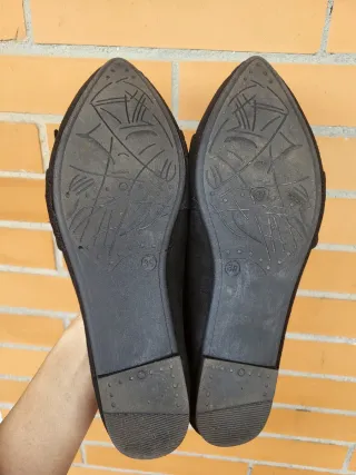 Bailarinas ante lazo negro talla 38
