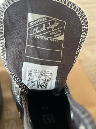 Converse Chuck Taylor negras talla 42.5