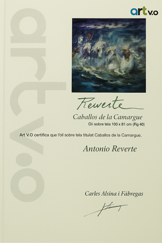 Óleo original Caballos de la Camargue