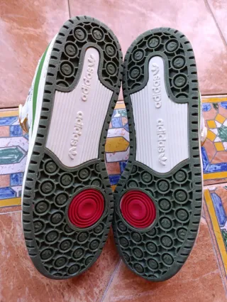 Zapatillas Adidas Forum Low Blancas/Verdes Talla 4