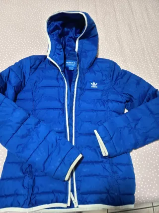 Chaqueta Adidas Azul Plumas