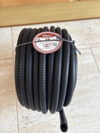 Tubo Corrugado Negro 16mm 25 Metros