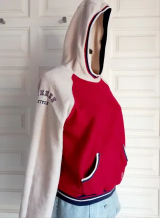 Sudadera polar con capucha vintage