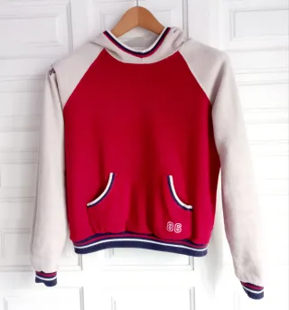 Sudadera polar con capucha vintage