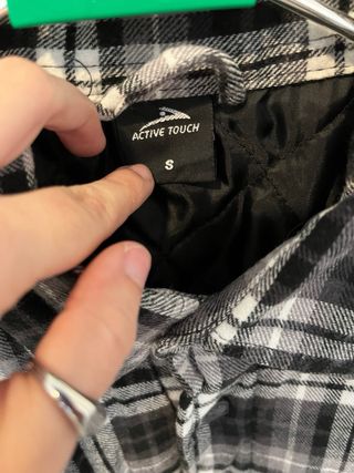 Camisa de franela a cuadros M con forro