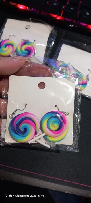 Pendientes originales de piruleta