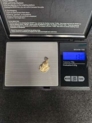 Colgante Oro 18K, Pareja, + Que ayer - que mañana