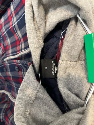 Camisa de franela con capucha a cuadros y forro