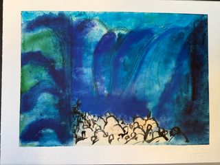 Lámina El paso del Mar Rojo Biblia Ilustrada