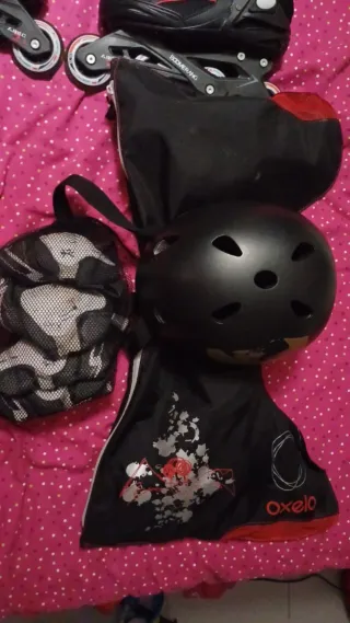 Patines Oxelo con casco y protecciones