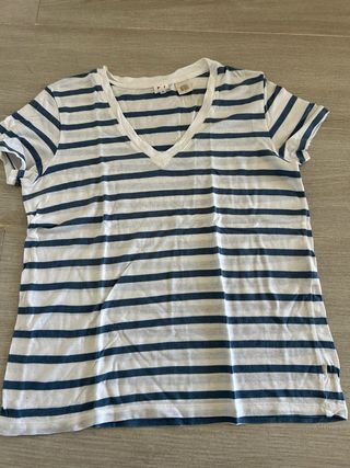 Camiseta Rayas Azul y Blanca Talla M