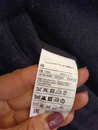 Cappotto Sisley nero taglia M