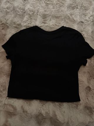 Top negro SHEIN acanalado