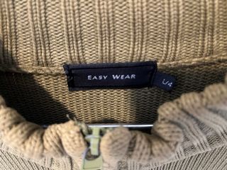 Chaqueta de punto verde oliva con cremallera