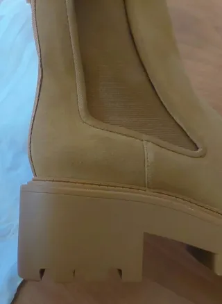 Botín Chelsea Piel Beige Talla 38