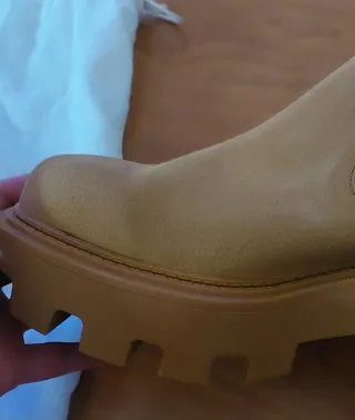 Botín Chelsea Piel Beige Talla 38