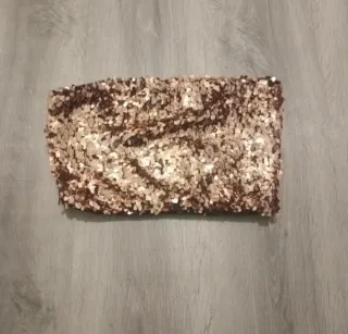 Top lentejuelas oro rosa Stradivarius