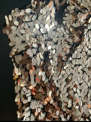 Top lentejuelas oro rosa Stradivarius