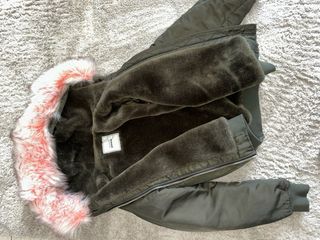 Chaqueta Bomber Forrada Rosa y Verde