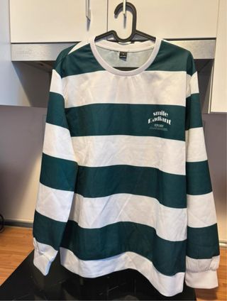 Camiseta de manga larga a rayas